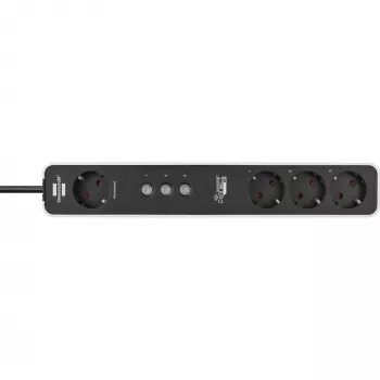 Brennenstuhl Connect Ecolor Ciabatta smart WLAN 4 prese (bianco/nero, cavo 1,5 m, controllo vocale, timer, app)