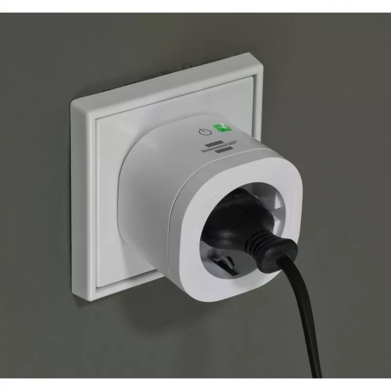 Brennenstuhl Connect WiFi Smart Plug WA 3600 XS02, bianco, controllo vocale, timer, app