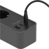 Brennenstuhl Ecolor Ciabatta 4 prese con 2x USB-C, 1x USB-A, cavo 1,5m, interruttore di sicurezza, nero/antracite