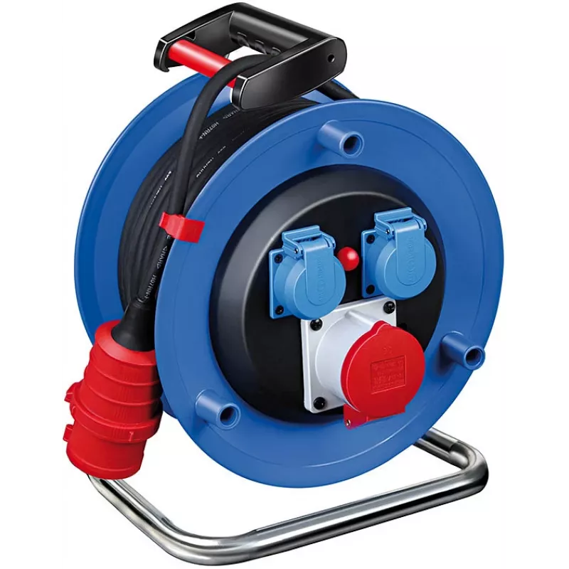 Brennenstuhl Garant CEE 1 avvolgicavo H07RN-F 5G2.5 20m 3 prese CEE IP44 nero 400V 16A 1237990