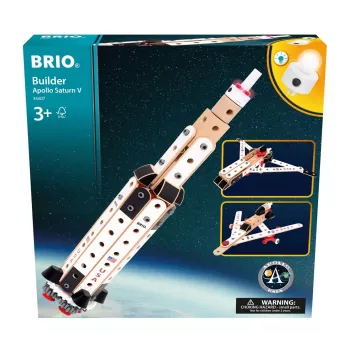 Set da costruzione BRIO Builder NASA Apollo Saturn V, 34 pezzi, dai 3 anni