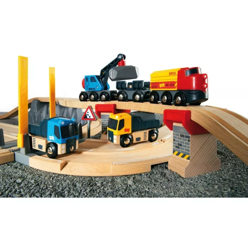 BRIO World Strade & rotaie set carico pietre