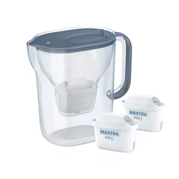 Brita Style Essential+ caraffa filtrante con 2 cartucce MaxtraPro PP (2,4 l, blu scuro)