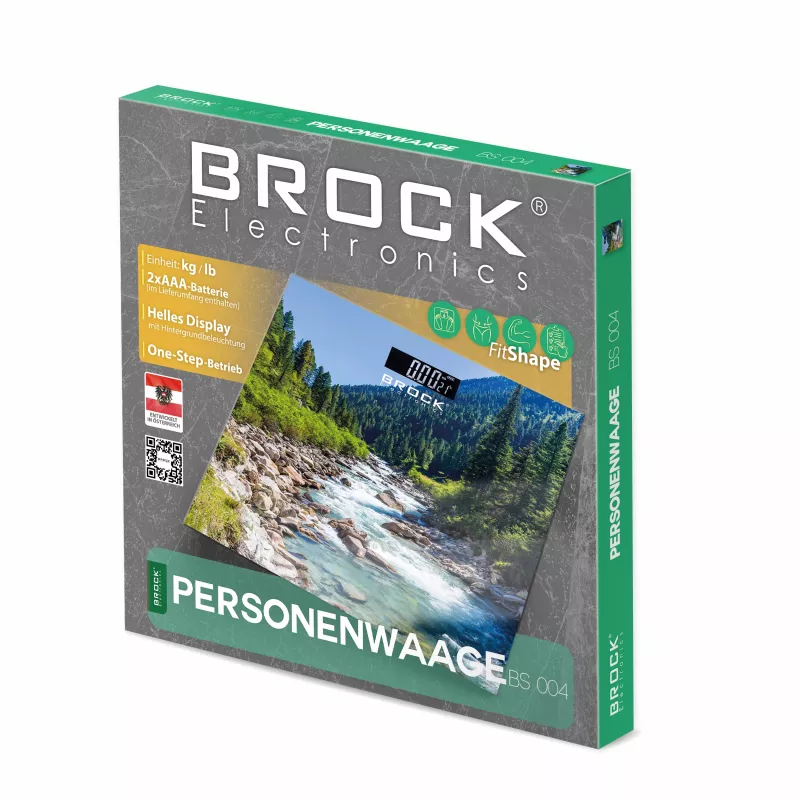 Brock BS 004 bilancia pesapersone, 2 batterie AAA incluse