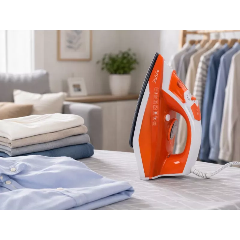 Brock BSI 5503 OR ferro da stiro a vapore 2600W piastra in ceramica arancione