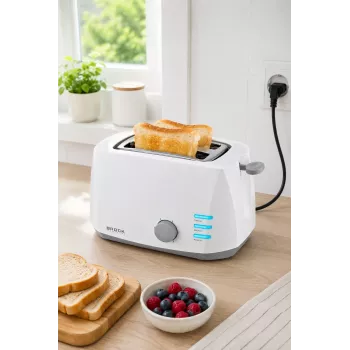 Brock BT 1002 WH tostapane 800W, bianco