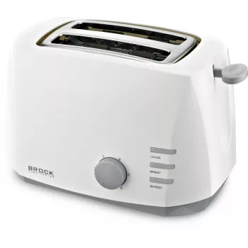 Brock BT 1002 WH tostapane 800W, bianco