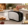 Brock BT 1003 SS tostapane 800W, nero/acciaio inox
