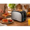 Brock BT 1003 SS tostapane 800W, nero/acciaio inox