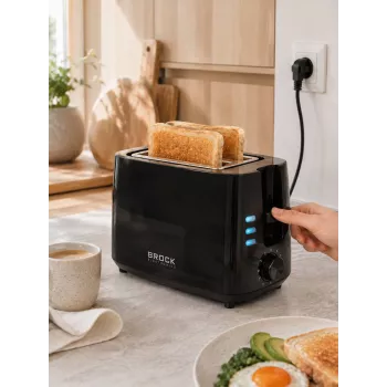 Brock BT 1005 BK tostapane 800W, nero