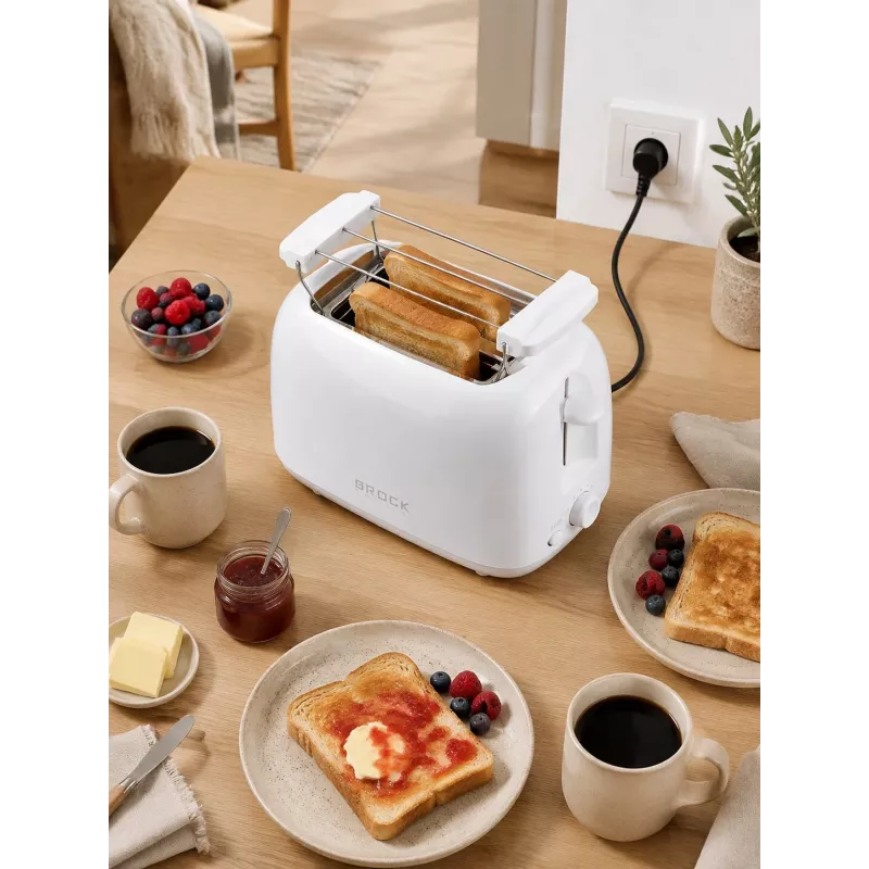 Brock BT 1008 WH tostapane 2 fette 750W bianco