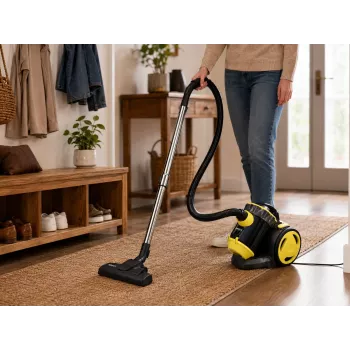 Brock BVC 8056 YT aspirapolvere ciclonico senza sacchetto 800W nero/giallo