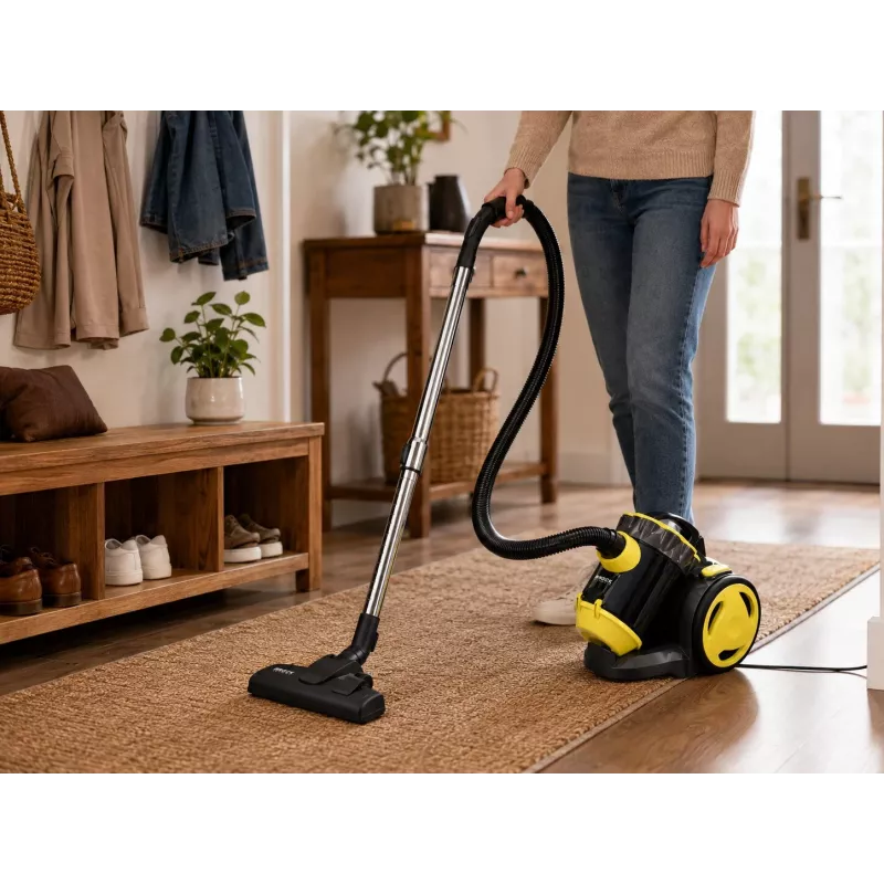 Brock BVC 8056 YT aspirapolvere ciclonico senza sacchetto 800W nero/giallo