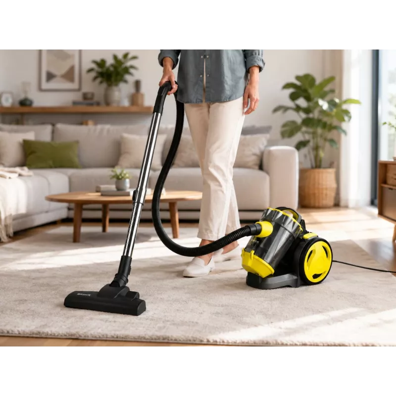 Brock BVC 8056 YT aspirapolvere ciclonico senza sacchetto 800W nero/giallo