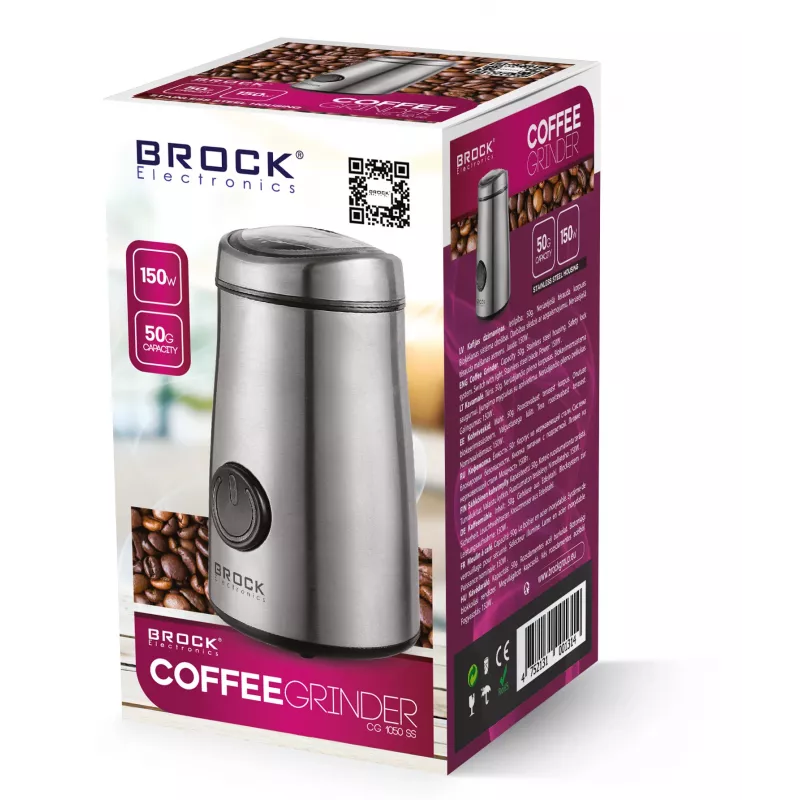 Brock CG 1050 SS macinacaffè 150W, acciaio inox