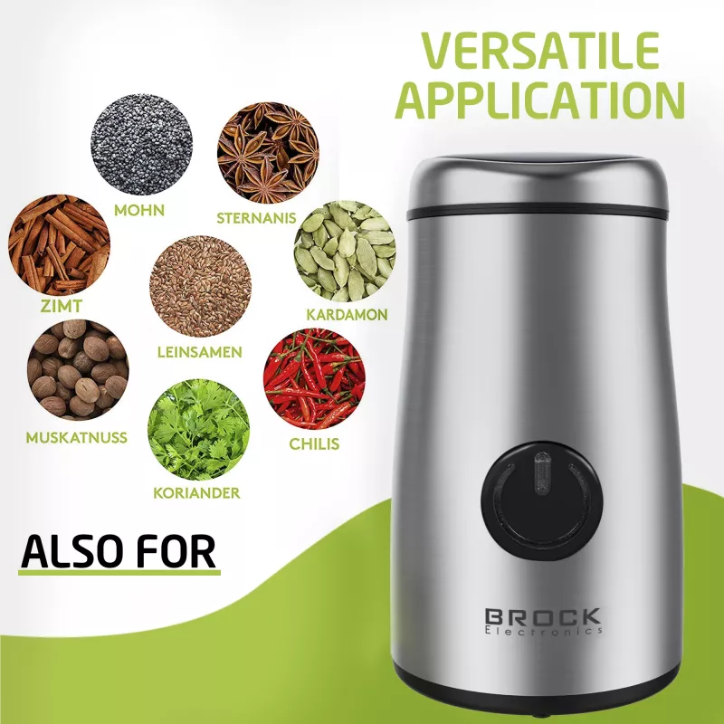 Brock CG 1050 SS macinacaffè 150W, acciaio inox