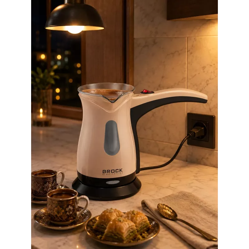 Brock ECP 106 caffettiera turca 0,5L 500W crema/nero