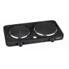 Brock EP 200 BK Piastra elettrica a due fuochi, 2500 W, nero