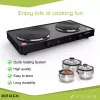 Brock EP 200 BK Piastra elettrica a due fuochi, 2500 W, nero