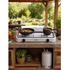 Brock GS 002 W Fornello a gas a due fuochi, bianco