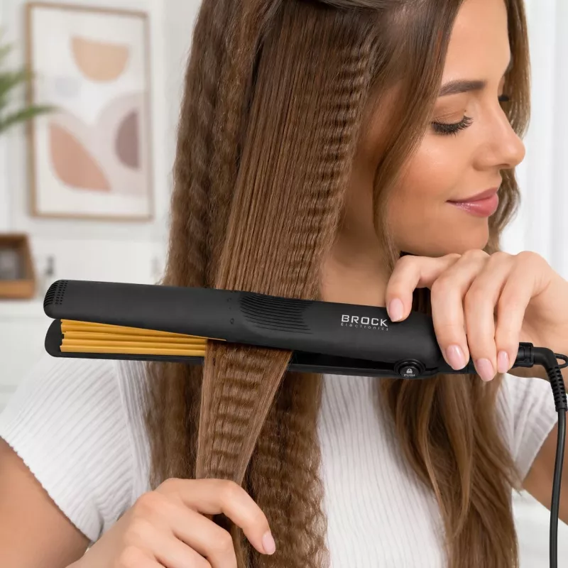 Crimper per capelli in ceramica Brock HC 2001 BK, 25 W, nero