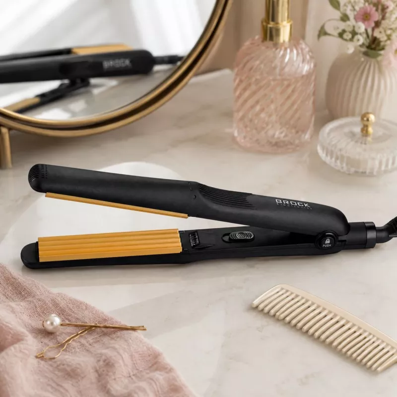 Crimper per capelli in ceramica Brock HC 2001 BK, 25 W, nero