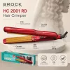 Crimper per capelli in ceramica Brock HC 2001 RD, 25 W, rosso
