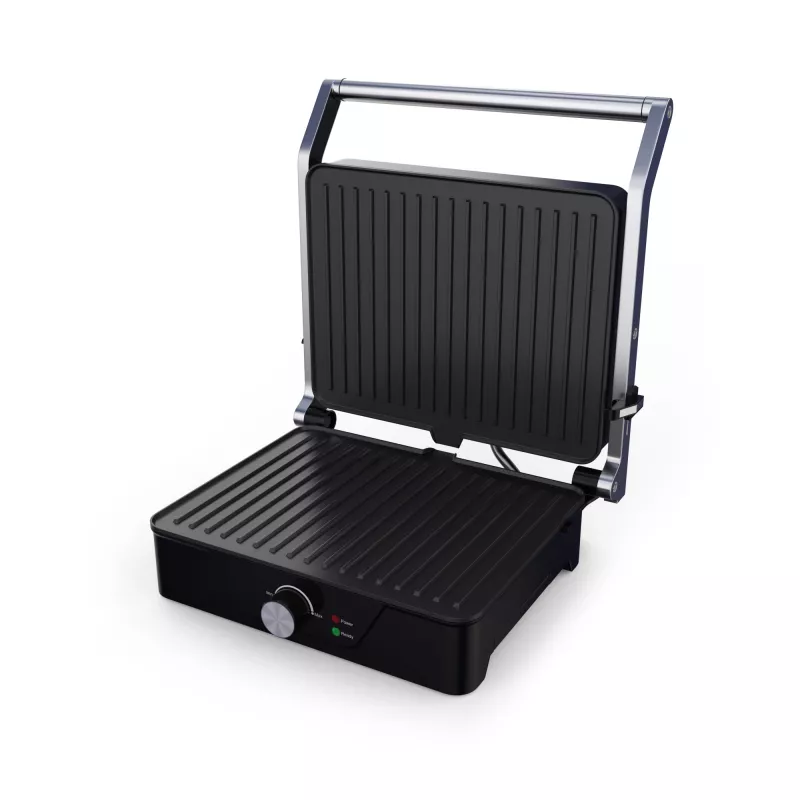 Brock HCG 5000 SS grill elettrico da contatto 2000W, nero/acciaio