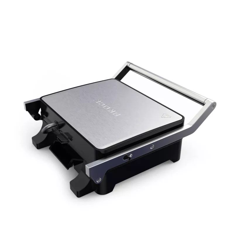 Brock HCG 5000 SS grill elettrico da contatto 2000W, nero/acciaio