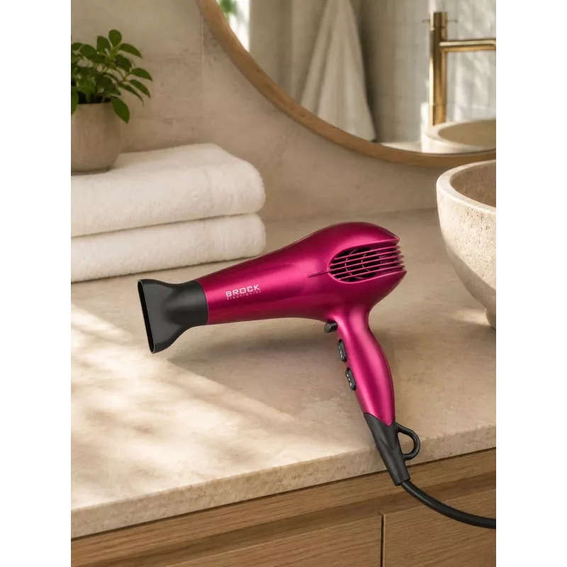 Brock HD 9501 PK asciugacapelli 1800W, rosa