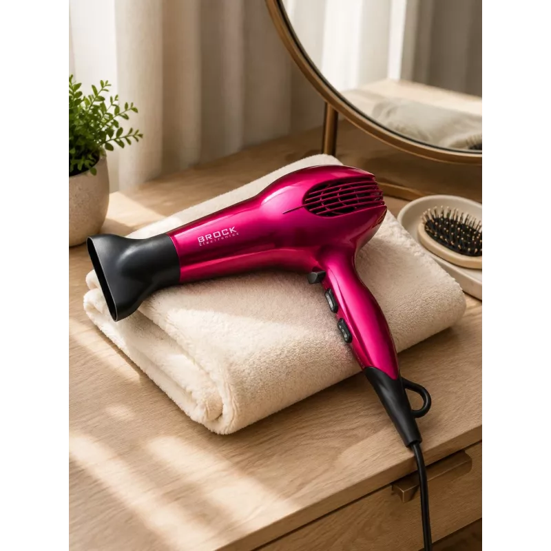 Brock HD 9501 PK asciugacapelli 1800W, rosa