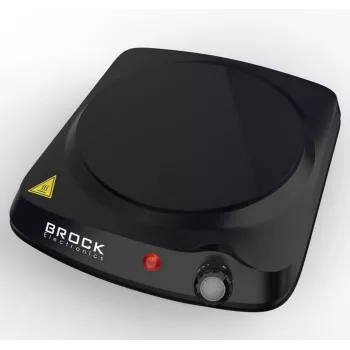 Brock HPI 3001 BK piano cottura singolo 1200W, 17,7 cm, nero