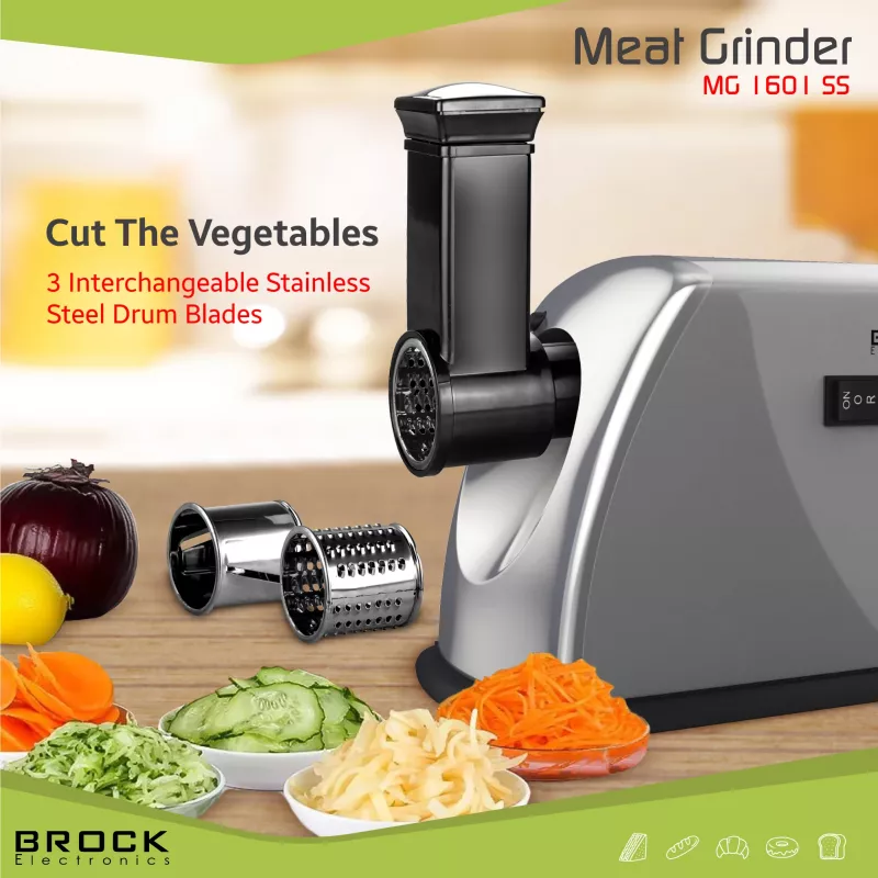 Brock MG 1601 SS tritacarne 1400W, rosso/acciaio