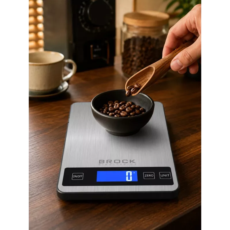 Brock SKS 1008 bilancia da cucina digitale in formato grande con display LED