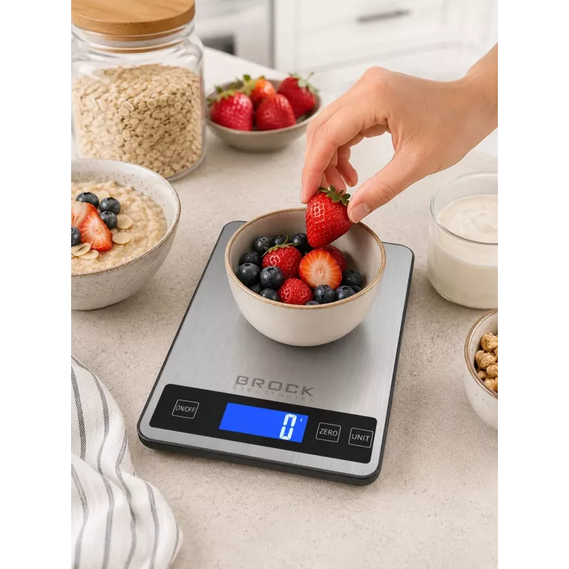 Brock SKS 1008 bilancia da cucina digitale in formato grande con display LED