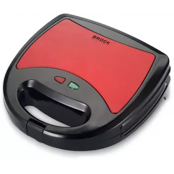 Brock SSM 2003 RD sandwich maker, wafer e grill 3-in-1, 750 W, nero/rosso