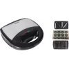 Brock SSM 2004 SS sandwich, wafer e noci 3-in-1, 750W, nero/acciaio inox