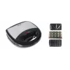 Brock SSM 2004 SS sandwich, wafer e noci 3-in-1, 750W, nero/acciaio inox