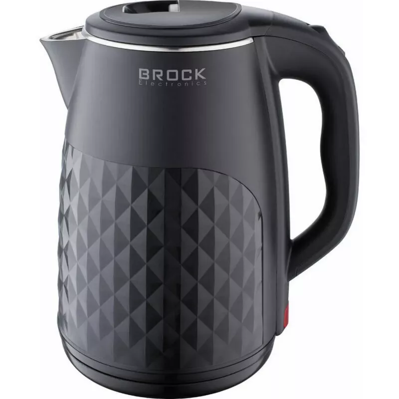 Brock WK 0618 BK bollitore elettrico a doppia parete 1,8L 1500W, nero