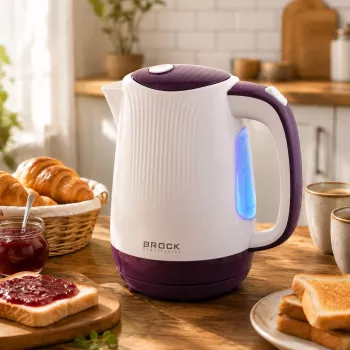Brock WK 08 PR bollitore elettrico 1,7L 2000W bianco/lilla
