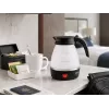 Brock WK 0904 BK bollitore da viaggio pieghevole 0,5L 500W, nero/bianco