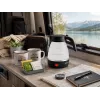 Brock WK 0904 BK bollitore da viaggio pieghevole 0,5L 500W, nero/bianco