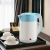 Brock WK 5521 WH bollitore elettrico 1,8L 1500W bianco/blu con base a 360°