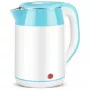 Brock WK 5521 WH bollitore elettrico 1,8L 1500W bianco/blu con base a 360°