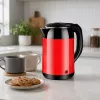 Brock WK 5522 RD bollitore elettrico 1,8L 1500W nero/rosso con base a 360°
