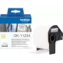 Brother DK-11234 Rotolo di etichette in carta bianca pretagliate – 60mm x 86mm, 600 etichette, adesivo permanente, stampa termica diretta, per serie QL