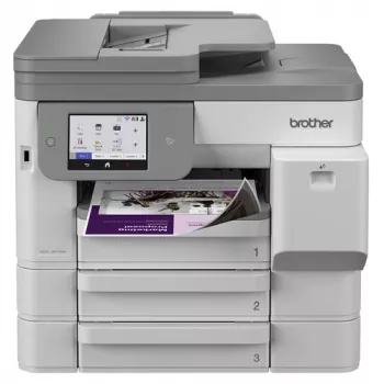Brother MFC-J5117DW stampante multifunzione a getto d'inchiostro a colori A3 con stampa, copia, scansione, fax, duplex, Wi-Fi, Ethernet, USB, vassoio carta da 250 fogli, ADF da 50 fogli, touchscreen, bianco