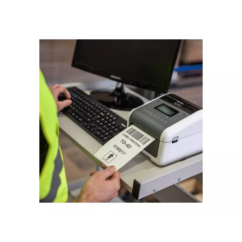 Brother TD-4455DNWB Stampante di etichette da tavolo, 4 in, 203 dpi, LAN/Bluetooth/Wi-Fi