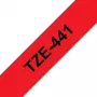 Brother TZe-441 nastro per etichettatura laminato 18mm rosso su nero 8m