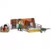 BRUDER bworld stalla per mucche e vitelli con contadino (multicolore)